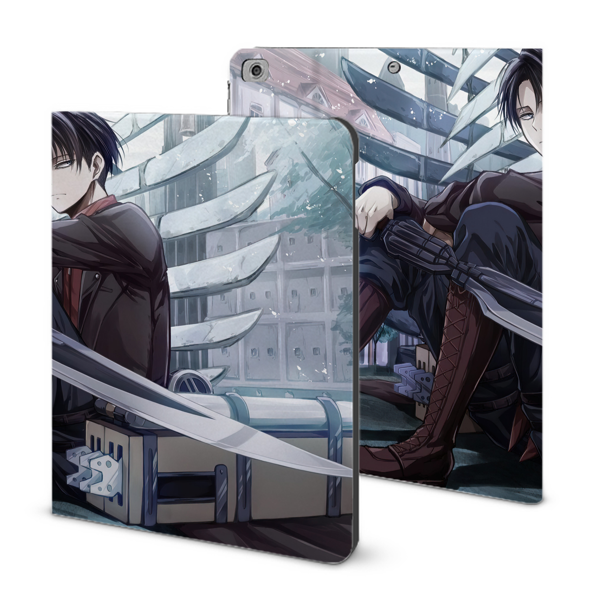 （画像用） 進撃の巨人 Attack on Titan IPad ケース ブック型 PUレザー TPU 耐衝撃 軽量 薄型 ペン収納なし 全面保護 IPad 各モデル対応